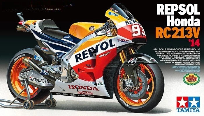 Tamiya - Repsol Honda Rc213v '14 Byggesæt - 1:12 - 14130