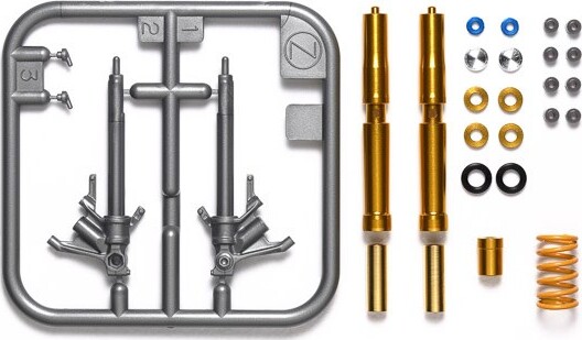 Se Tamiya - Detail-up Parts - Cbr1000rr-r Front Fork Set - 1:12 - 12690 hos Gucca.dk