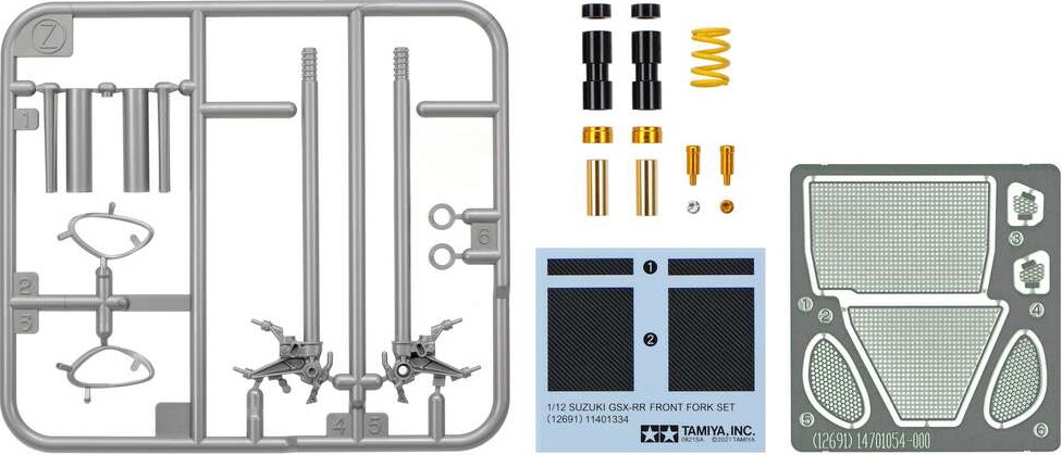 Tamiya - Detail-up Parts - Suzuki Gsx-rr '20 Front Fork Set - 1:12 - 12691
