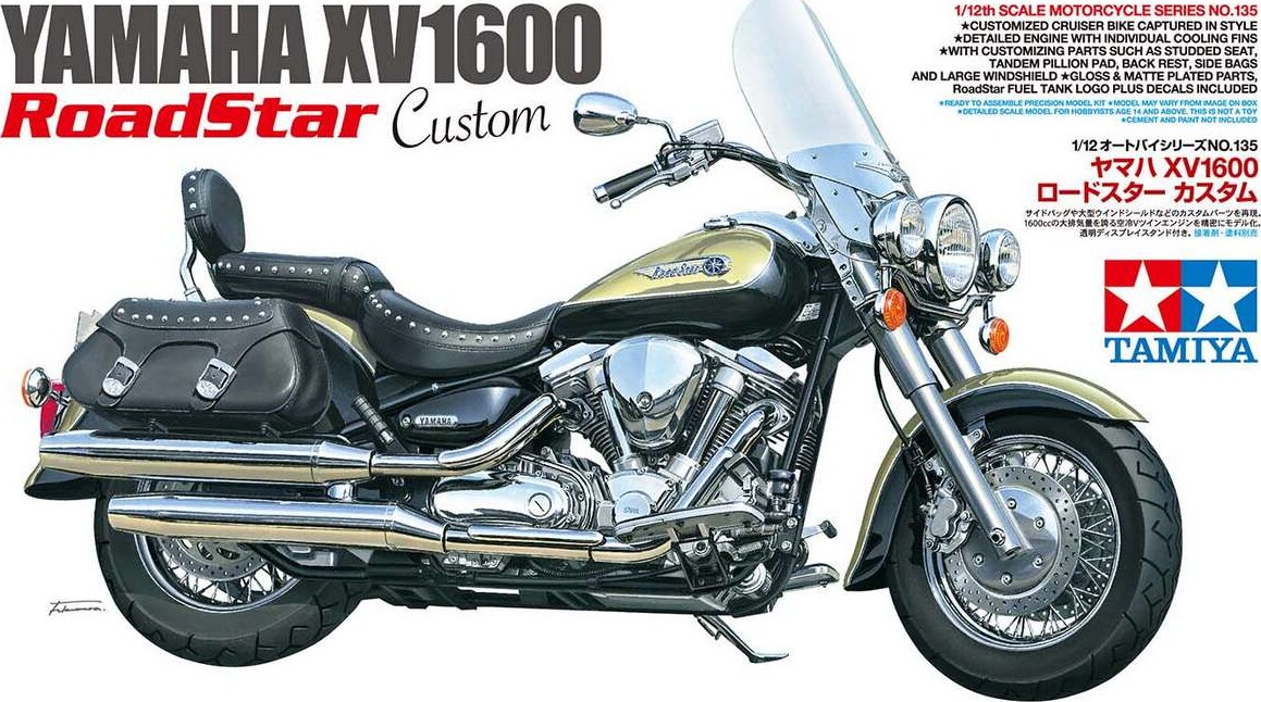 Tamiya - Yamaha Xv1600 Road Star Custom Byggesæt - 1:12 - 14135