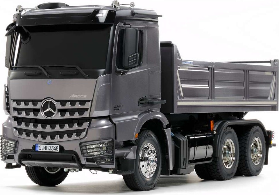Tamiya - Rc Mercedes Arocs 3348 Tipper Truck Fjernstyret Lastbil Byggesæt - 1:14 - 56357