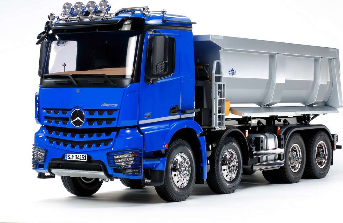 Tamiya - Rc Mercedes Arocs 4151 8x4 Tipper Truck Fjernstyret Lastbil Byggesæt - 1:14 - 56366