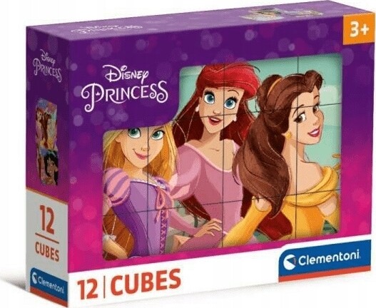Disney Princess Puslespil - 12 Kuber - Clementoni billede