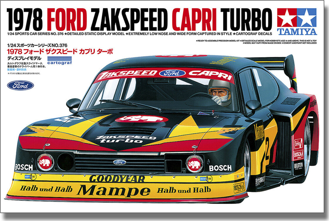 Tamiya 24376 - 1978 Ford Zakspeed Capri Turbo Sports Car - 1:24