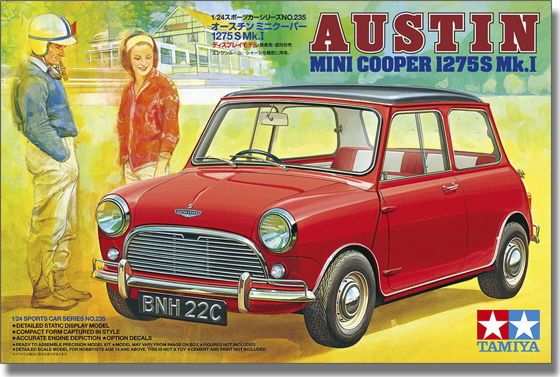 Tamiya 24235 - Austin Mini Cooper 1275s Mk.i Bil Byggesæt - 1:24