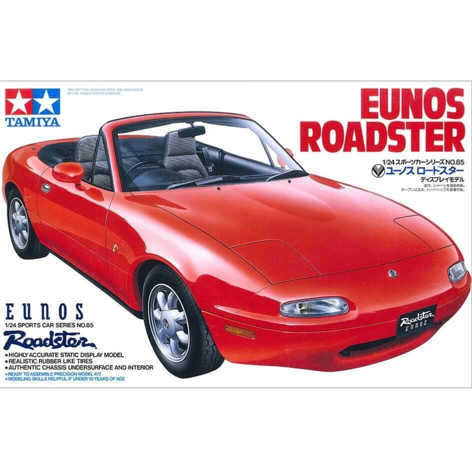 Tamiya - Eunos Roadster Mazda Modelbil Byggesæt - 1:24 - 24085