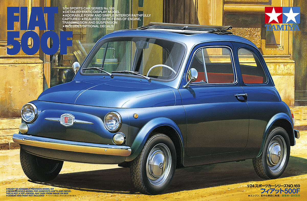 Billede af Tamiya - Fiat 500f Modelbil Byggesæt - 1:24 - 24169