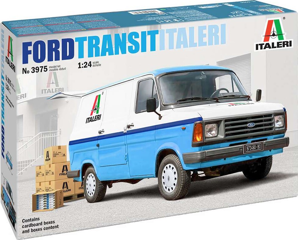 Italeri 3975 - Ford Transit Italeri Model Varevogn Byggesæt - 1:24