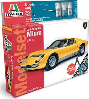 Italeri - Lamborghini Miura Byggesæt Med Maling - 1:24 - 72002
