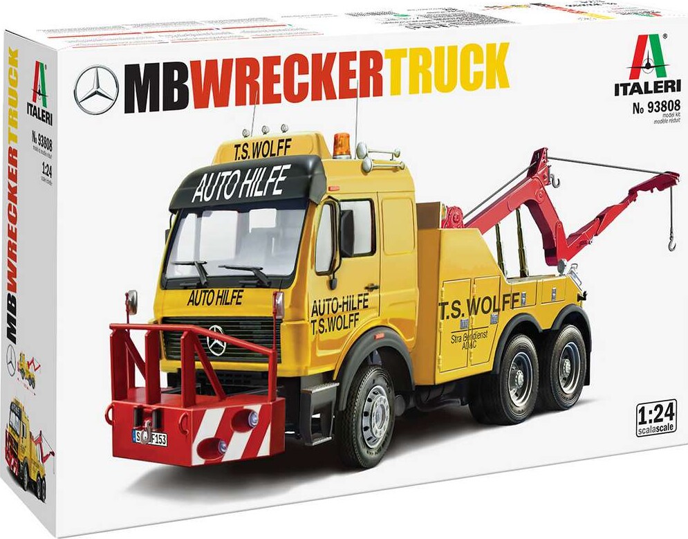 Italeri 93808 - Mercedes-benz Wrecker Truck Byggesæt - 1:24