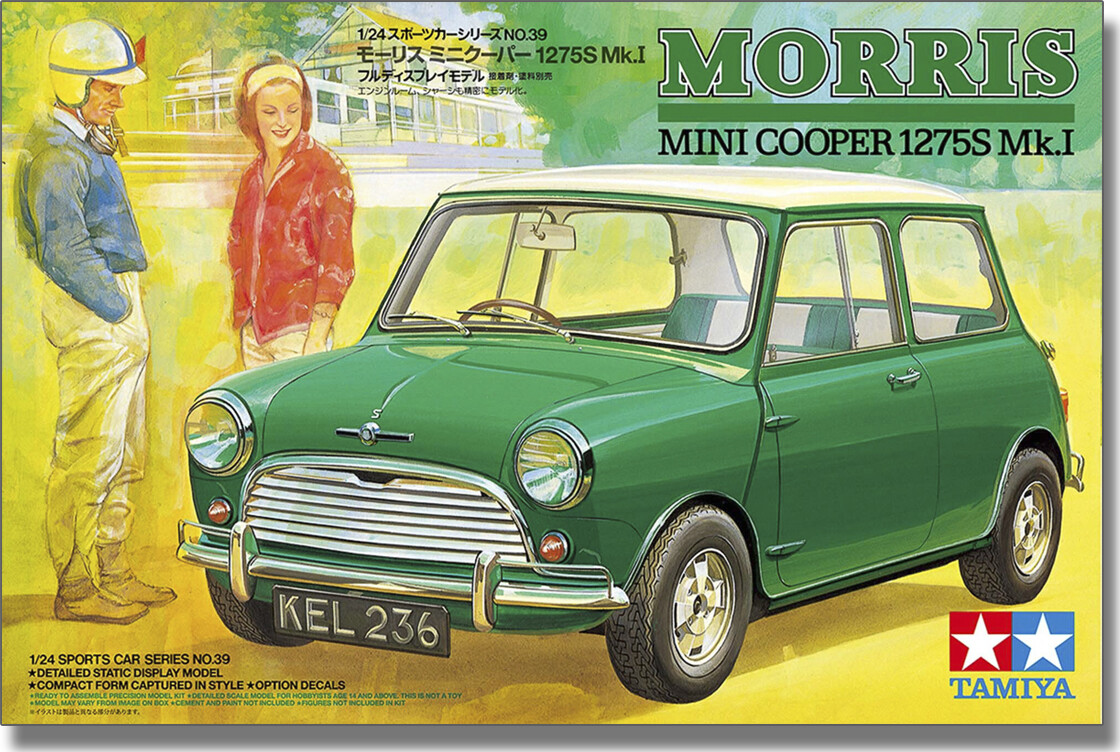 Tamiya 24039 - Morris Mini Cooper 1275s Mk.i Bil Byggesæt - 1:24