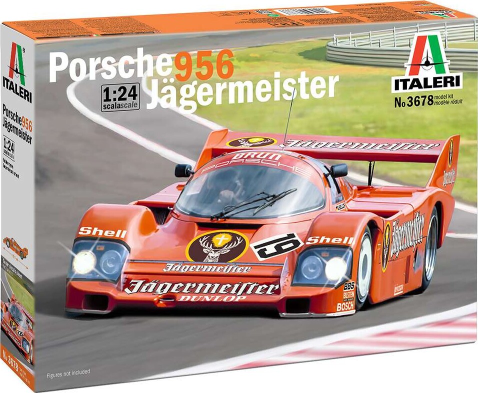 Italeri 3678 - Porsche 956 Jägermeister Racerbil Byggesæt - 1:24