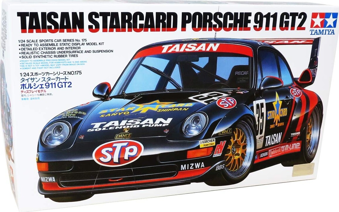 Tamiya - Taisan Starcard Porsche 911 Gt2 Byggesæt -1:24 - 24175