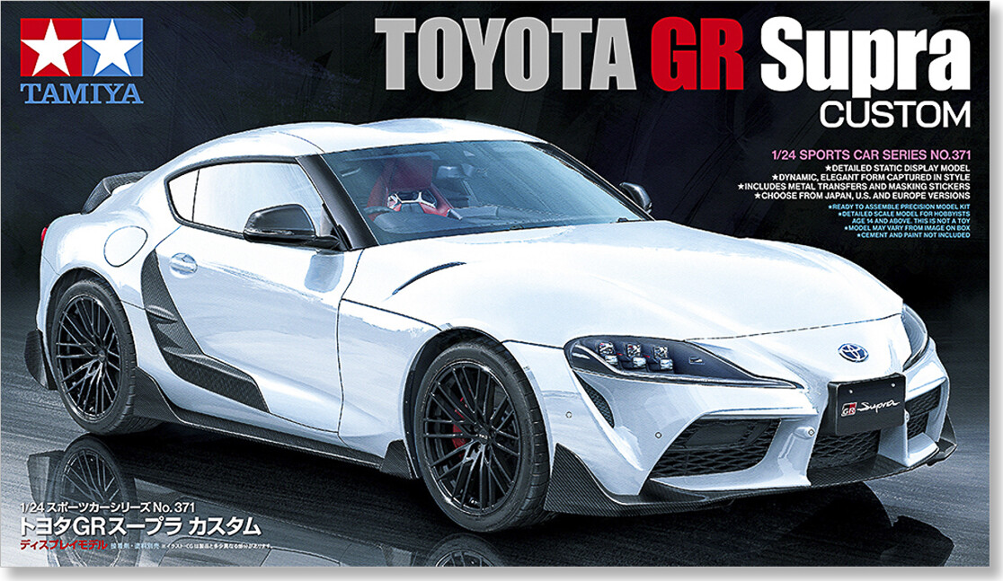 Tamiya - Toyota Gr Supra Custom - 1/24 - Model Bil Byggesæt