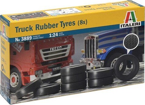 Se Italeri - Truck Rubber Tyres - 8 Stk - 1:24 - 3889 hos Gucca.dk