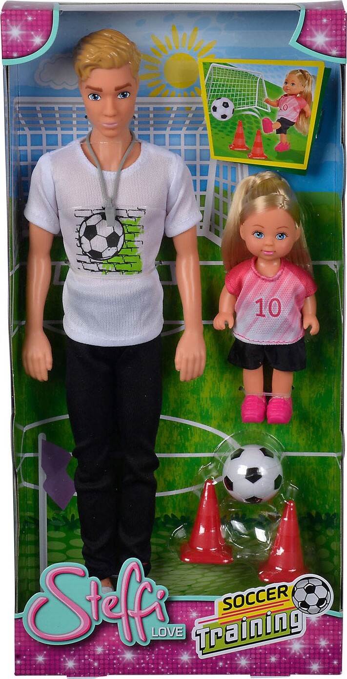 Se Steffi Love Dukker - Evi & Kevin - Soccer Training - 12 Cm hos Gucca.dk