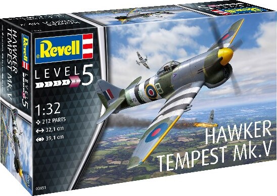 Billede af Revell - Hawker Tempest Fly Byggesæt - 1:32 - Level 5 - 03851 hos Gucca.dk