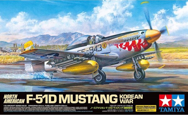 Tamiya - F-51d Mustang Korean War Fly Byggesæt - 1:32 - 60328