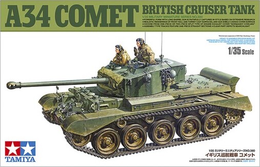 Se Tamiya - A34 Comet British Cruiser Tank Byggesæt - 1:35 - 35380 hos Gucca.dk