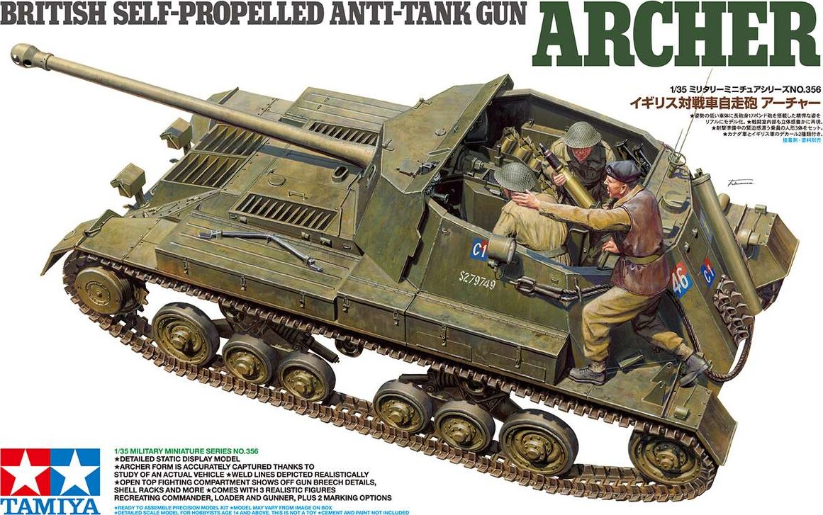 Tamiya - Archer British Self-propelled Anti-tank Gun Byggesæt - 1:35 - 35356
