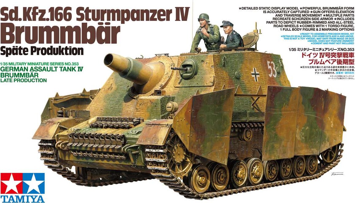 Tamiya - Sturmpanzer Iv Brummbär Sd.kfz.166 Late Production Byggesæt - 1:35 - 35353