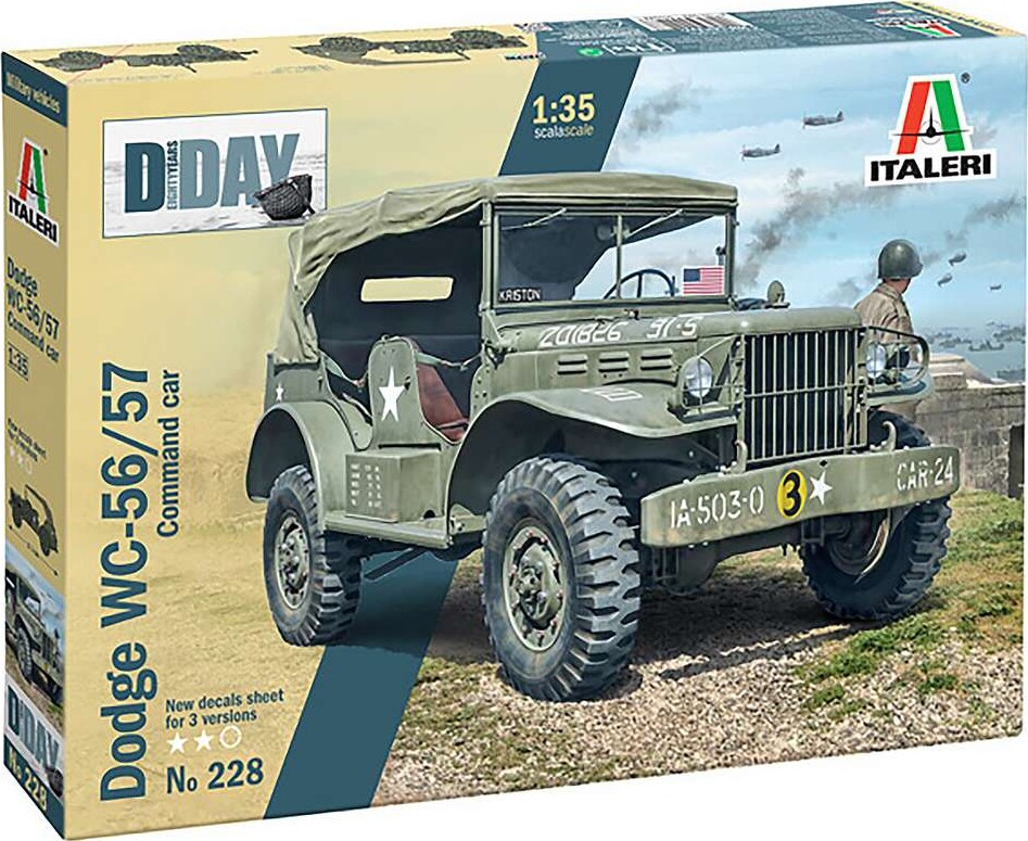 Italeri - Dodge Wc56 Dommand Car - 1:35 - 0228s