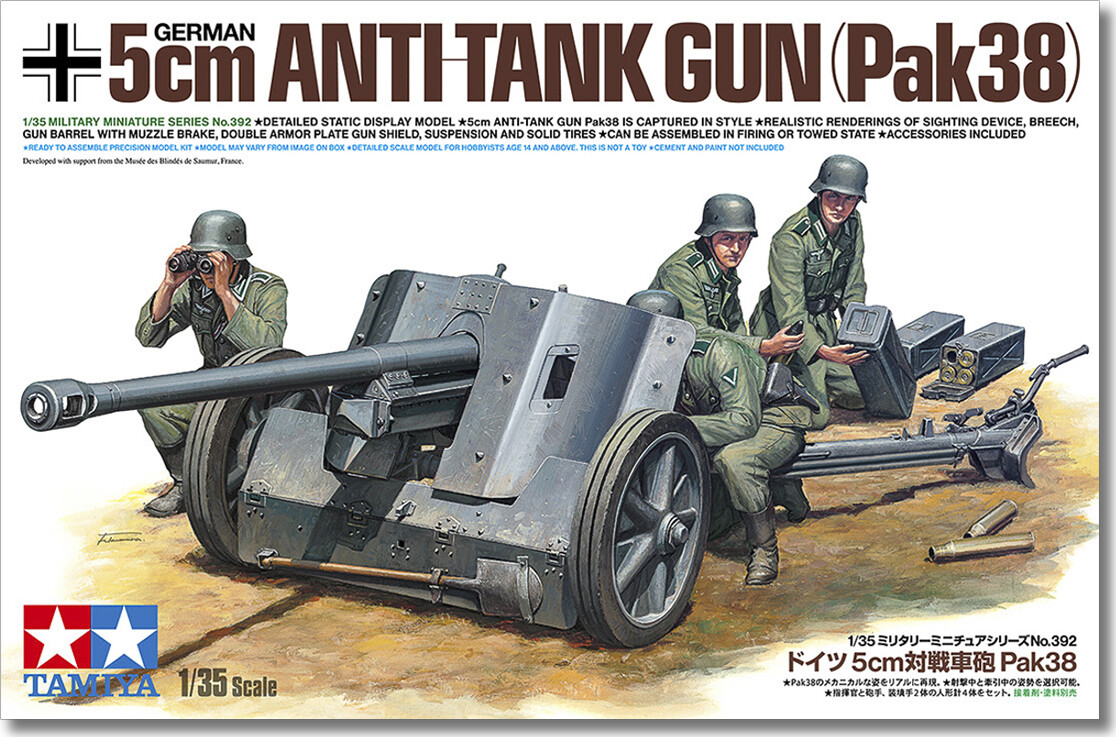 Tamiya - German Anti-tank Gun - Pak38 - 1:35 - 35392