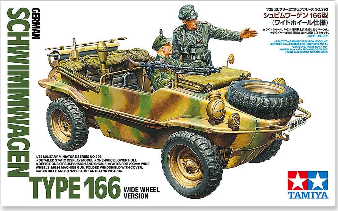 Tamiya 35393 - German Schwimmwagen Type 166 Wide - 1:35