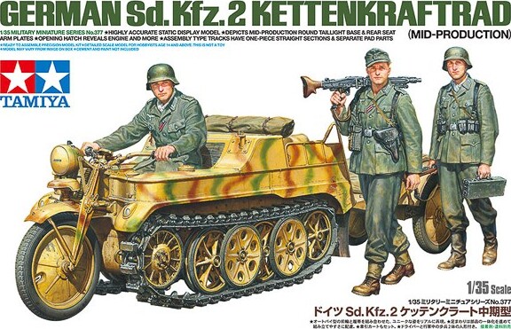 Tamiya - German Sd.kfz.2 Kettenkraftrad Byggesæt - 1:35 - 35377