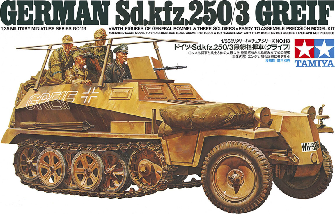 Tamiya 35113 - German Sd.kfz.250/3 Greif Model Byggesæt - 1:35