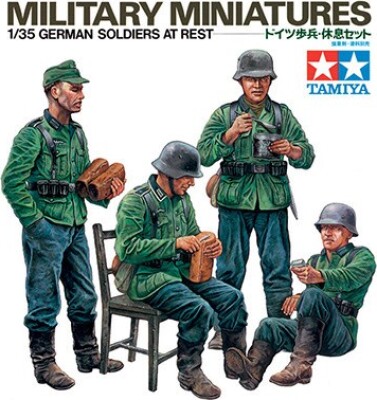 Tamiya 35129 - Military Miniatures - German Soldiers At Rest - 1:35