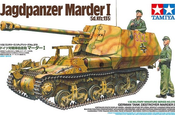 Tamiya - Destroyer Marder I Sd.kfz.135 Tank Byggesæt - 1:35 - 35370