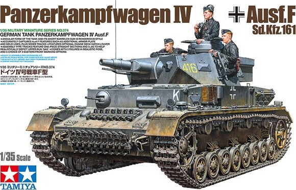 Billede af Tamiya - Panzerkampfwagen Iv Ausf.f Tank Byggesæt - 1:35 - 35374