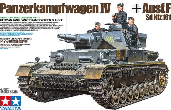 Tamiya - Panzerkampfwagen Iv Ausf.f Tank Byggesæt - 1:35 - 35374