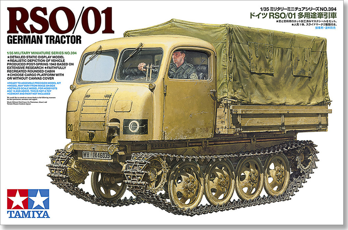 Tamiya 35394 - German Tractor Rso:01 - Model Byggesæt - 1:35