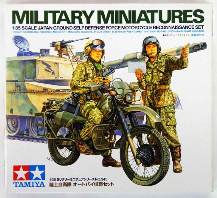 Tamiya - Jgsdf Motorcycle Reconnaissance Set - Model Figurer - 1:35 - 35245