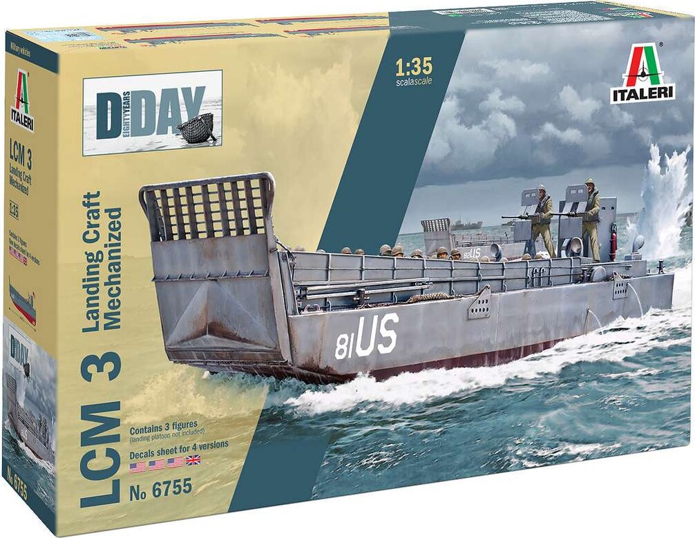Italeri - D-day - Lcm 3 - Landing Craft Mechanized - 1:35 - 6755s