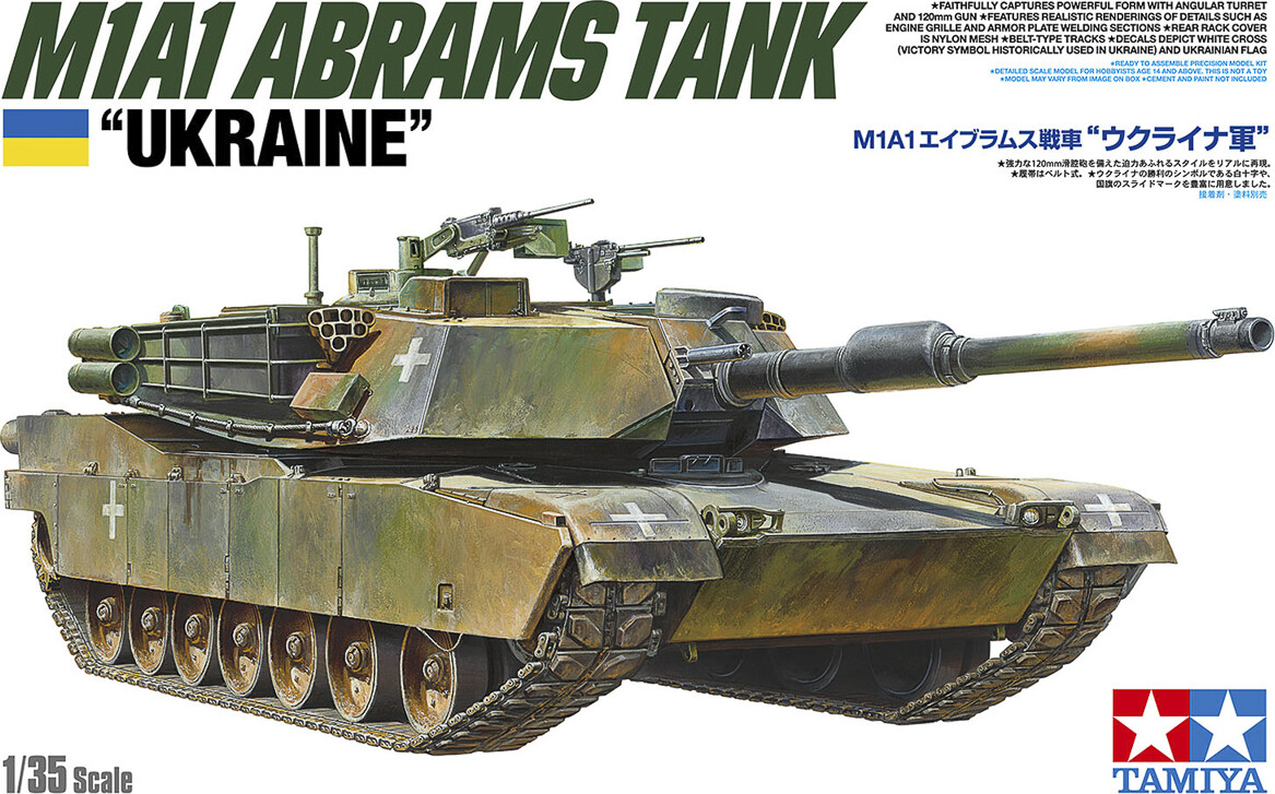 Tamiya - M1a1 Abrams Tank Ukraine Byggesæt - 1:35 - 25216