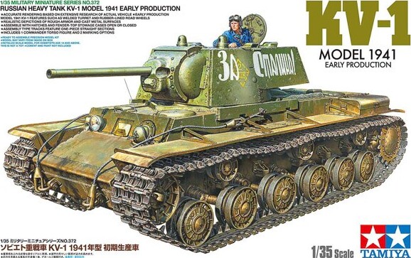Tamiya - Kv-1 Model 1941 Early Tank Byggesæt - 1:35 - 35372