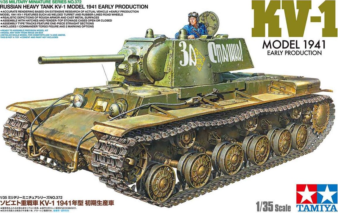 Tamiya - Kv-1 Model 1941 Early Tank Byggesæt - 1:35 - 35372