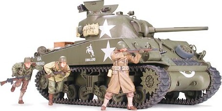 Tamiya - Sherman M4a3 75mm Late Tank Byggesæt - 1:35 - 35250