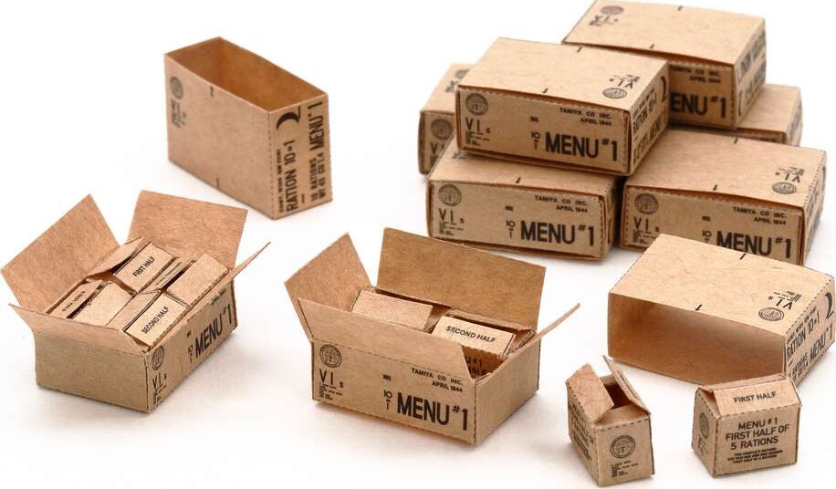Tamiya - Detail-up Parts Us Wwii 10-in-1 Ration Cartons - 1:35 - 12689