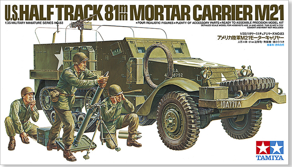 Tamiya 35083 - U.s. Half Track 81 Mm Mortar Carrier M21 - 1:35