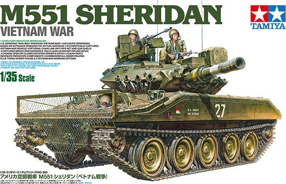 Tamiya - M551 Sheridan Vietnam War Byggesæt - 1:35 - 35365