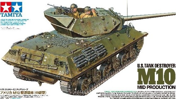 Billede af Tamiya - M10 U.s. Tank Destroyer Mid Production Byggesæt - 1:35 - 35350