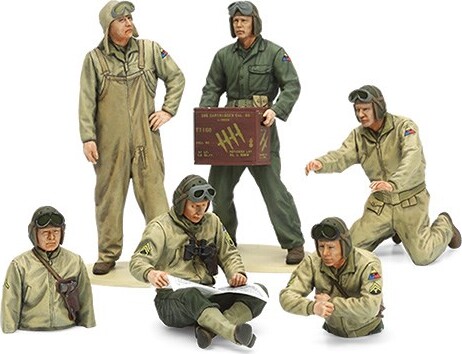Tamiya - U.s. Tank Crew Set European Theater - Model Figurer - 1:35 - 35347