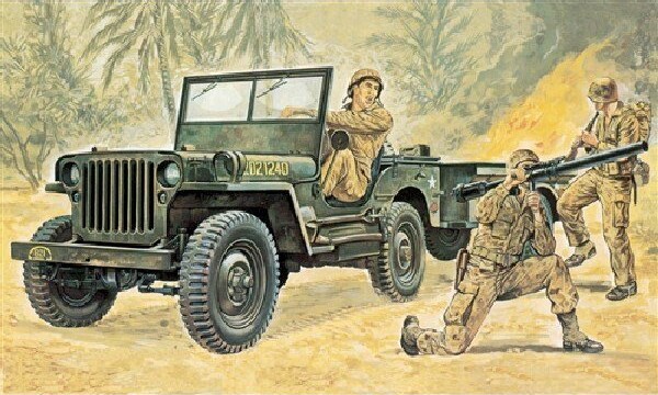 Italeri Jeep, Military car model, Monteringssæt, 1:35, Jeep, Ethvert køn, Plast