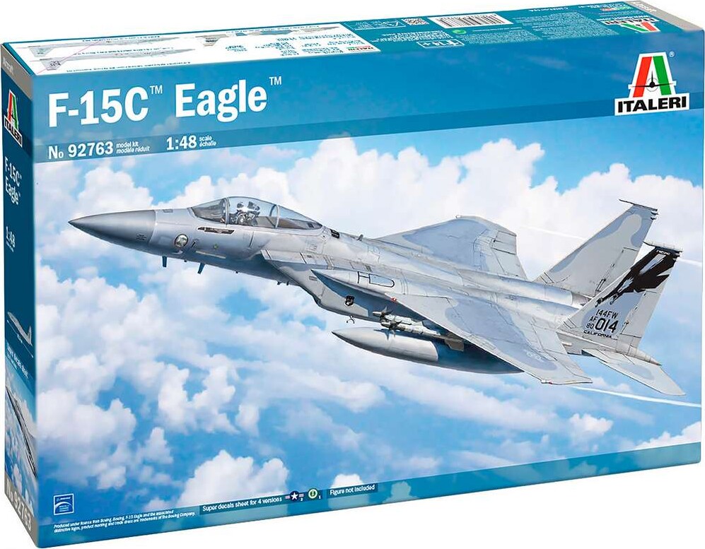 Italeri 92763 - F-15c Eagle Model Jagerfly Byggesæt - 1:48