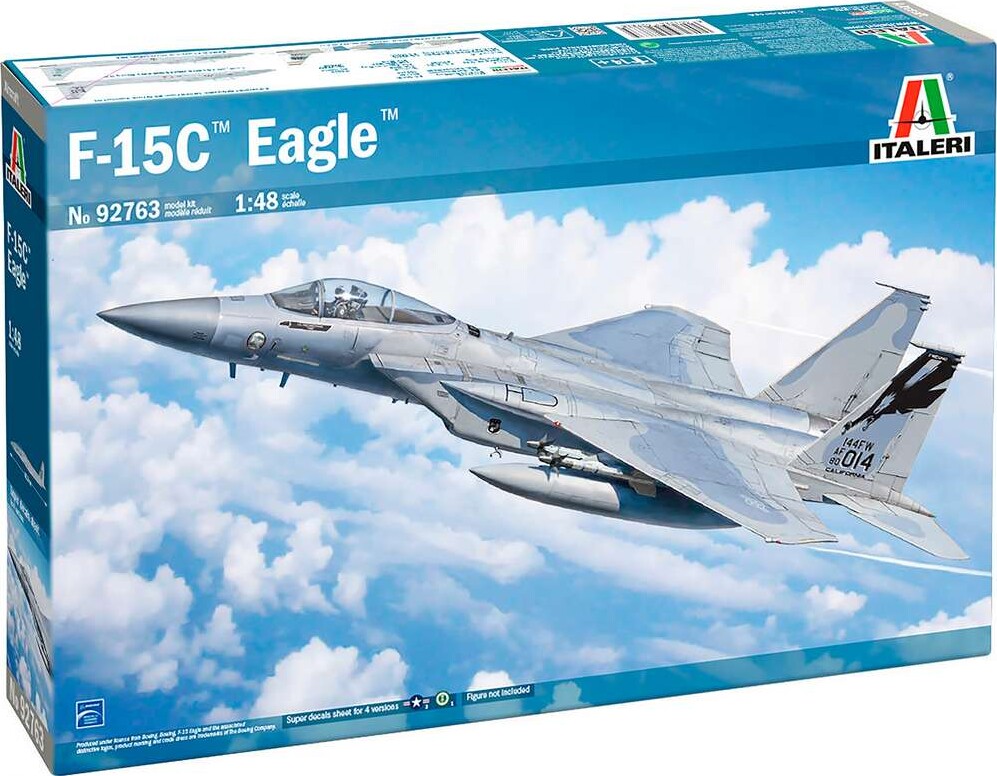 Italeri 92763 - F-15c Eagle Model Jagerfly Byggesæt - 1:48
