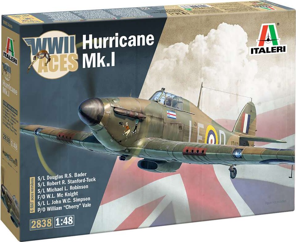 Italeri - Hurricane Mk 1 Wwii Aces Model Byggesæt - 1:48 - 2838